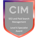 Specialist Award in SEO and Paid Search Management — CIM rozeti
